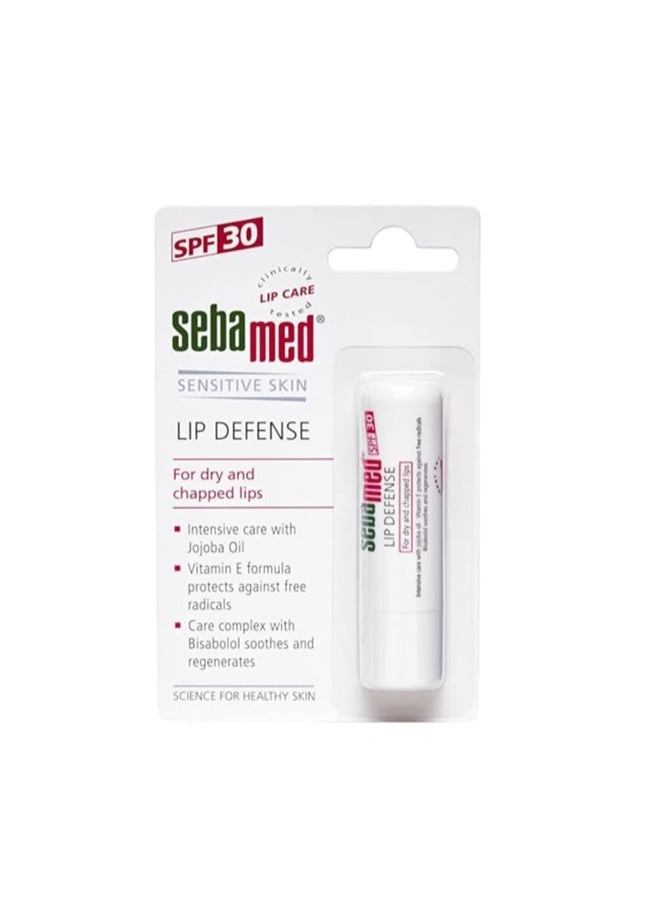 SebaMed Lip Defense Lip Balm With Spf 30 + Vit E | Regenerates Dry, Chapped Lips | Intensive Care With Vit E, Jojoba Oil & Chamomile | Clinically Tested | 4.8 Gm, White | Pack of 4 - Image 3