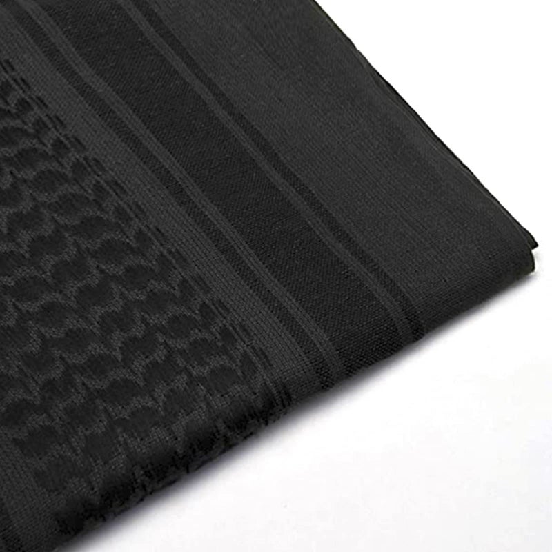 PURFUN Men Breathable Cotton Arab Shemagh Turban Bandana Headscarf Windproof Soft Muslim Hijab Headband Shawl Keffiyeh Arabic Scarf Headcover Neck Scarf - Image 5