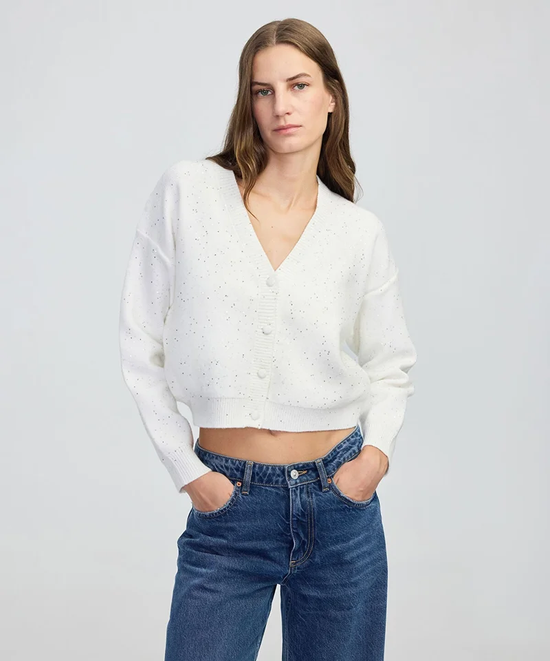 ابيكول Embellished Knit Cardigan