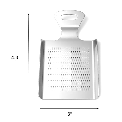 Natier Compact Stainless Steel Grater, Mirror-Polished Grinder for Garlic, Ginger, Nutmeg, Wasabi and Chocolate - Image 3