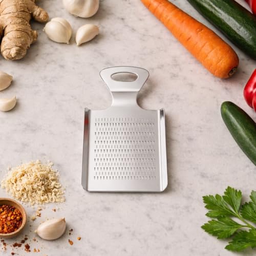 Natier Compact Stainless Steel Grater, Mirror-Polished Grinder for Garlic, Ginger, Nutmeg, Wasabi and Chocolate - Image 4