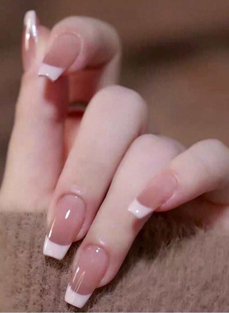French design nails, 24 pieces, French nails - Image 1