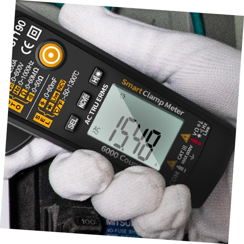 Auto Digital Clamp Meter Multimeter Voltage Current Tester Red For Home Industrial Use - Image 5