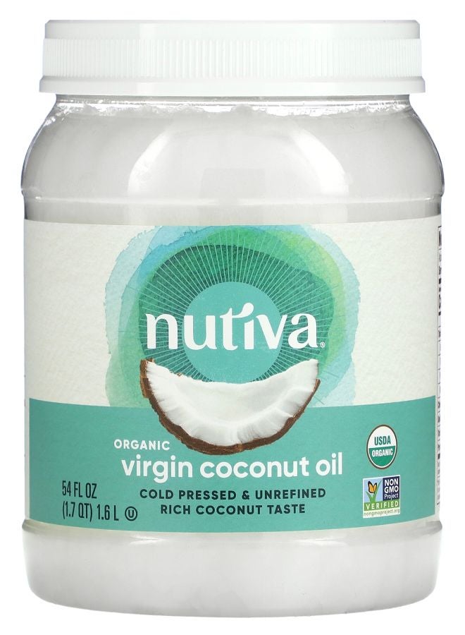 Nutiva زيت جوز الهند العضوي البكر 54 أونصة سائلة (1.6 لتر)