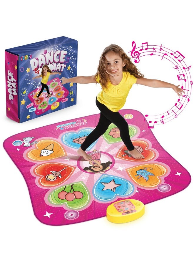 Play22 Dance Mat For Kids - Best Birthday Gifts For Girls & Boys Electronic Dance Game Toy For Kids, Adjustable Volume, 5 Levels - Dance Pad With Led Lights & Built-In Music For Ages 3-12 Years Old - Image 1