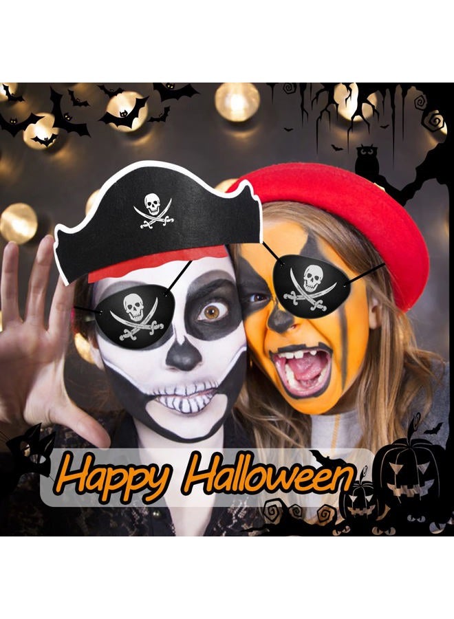 Legigo 18 Pcs Funny Pirate Party Set- Pirate Kids' Party Cosplay Supplies Include 6 Felt Pirate Hats, 6 Pirate Eye Patches, 6 Inflatable Swords for Caribbean Fancy Dress Cosplay Party Stage Prop - Image 4