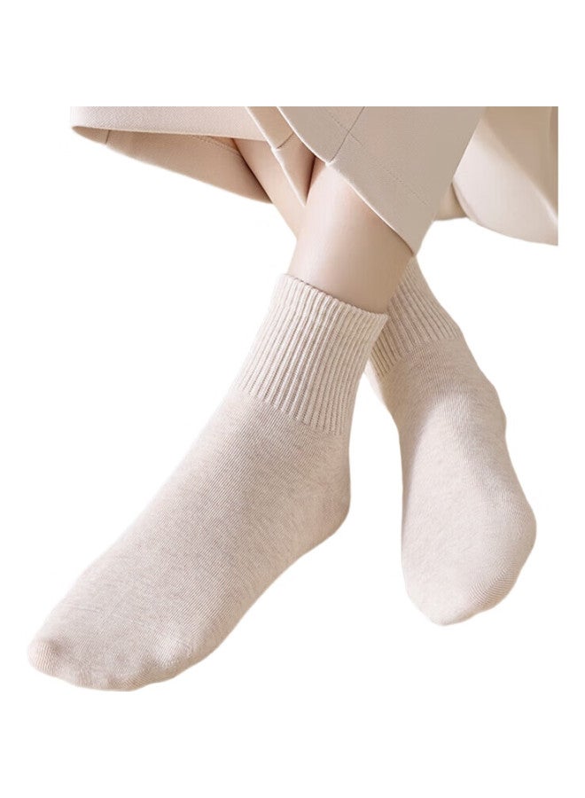 DR.CHU Chuyi Sheng Disposable Socks For Men And Women, Daily Cotton Socks, Mid To High Tube, Military Training, Sweat-absorbing, Breathable, Essential For Travel And Business Trips, Black, 7 Pairs - Image 1