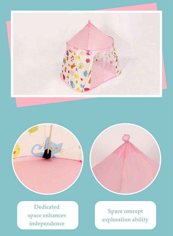 DUNISO Kids Play Tent，tent game houses, princess castle tents, baby play houses, indoor and outdoor portable tents, easy to install, suitable for children over 6 months old, 125 * 125 * 135cm ﻿ - Image 5