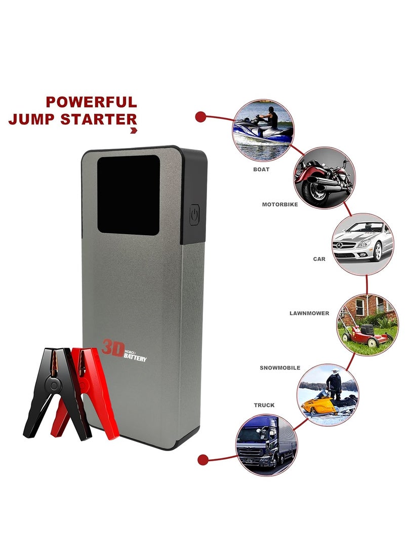 Generic 16,000mAh 2000A Portable Car Jump Starter - 12V Battery Booster, Power Bank, Safety Protection  - Image 4