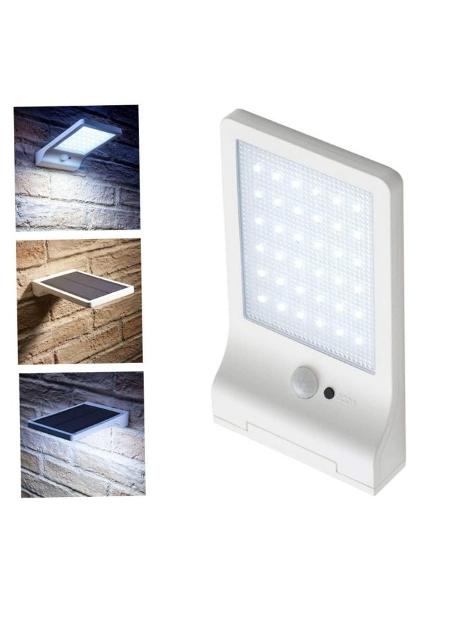 Solar Outdoor Wall Light – 36LED Motion Sensor Security Light with Adjustable Panels, IP44 Waterproof, Auto Dusk-to-Dawn Lighting for Garden, Yard, Pathway (White) - Image 2
