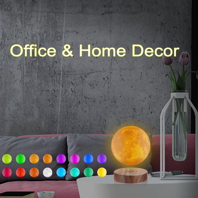 VGAzer Levitating Moon Lamp, Floating and Spinning 3D Moon Light 16 Colors Model ,Gifts for Women,Thanksgiving Christmas Gifts for Kids,Friends - Image 4