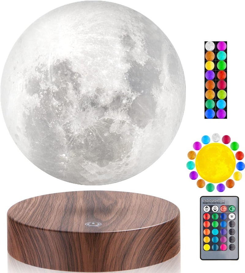 VGAzer Levitating Moon Lamp, Floating and Spinning 3D Moon Light 16 Colors Model ,Gifts for Women,Thanksgiving Christmas Gifts for Kids,Friends - Image 1