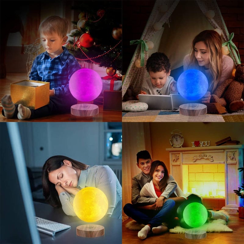VGAzer Levitating Moon Lamp, Floating and Spinning 3D Moon Light 16 Colors Model ,Gifts for Women,Thanksgiving Christmas Gifts for Kids,Friends - Image 3