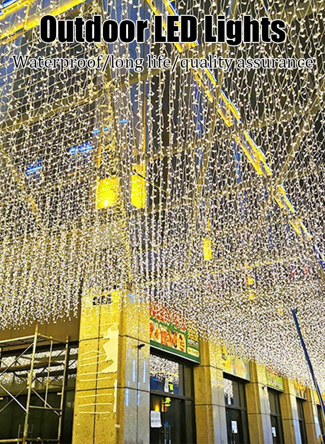 220V 10-meter Ice Strip Waterfall Lights Decorative Lights Waterfall Lights led Sky Star String Lights Ice Strip Lights Curtain Lights Stage Set Colourful Lights Neon Lights Eight kinds of colour changing modes, applicable for Halloween, Christmas, wedding decorative light strings - Image 5