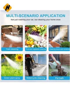HuHa 48V 25000mAh 30Bar Cordless High Pressure Car Washer with Nozzles Water Gun Set Garden Cleaning Jet Washing Machine Multi Purpose With Uk 3 Pin Adapter  - Image 4