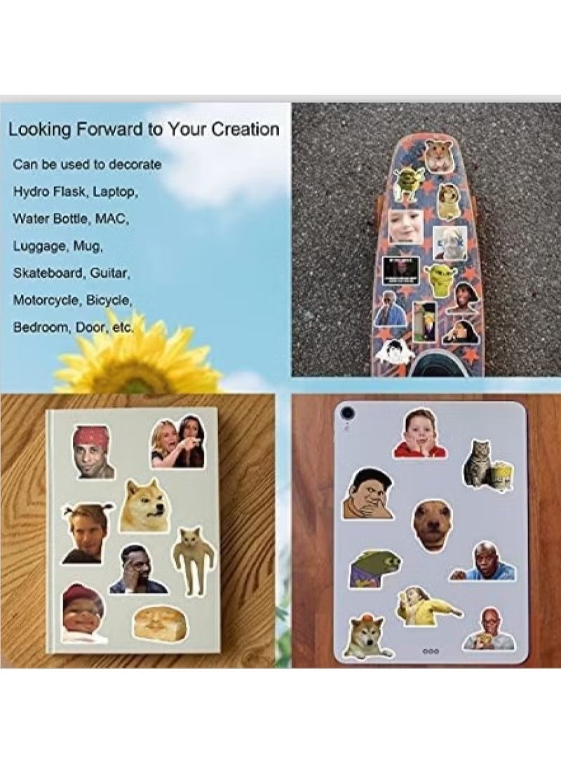 Gecomo 100Pcs Waterproof Vinyl Stickers: For Water Bottles/Laptops/Skateboards/Phones, Cute Cartoon Anime Style, Trendy Decals for Kids Teens + DIY Journal - Image 4