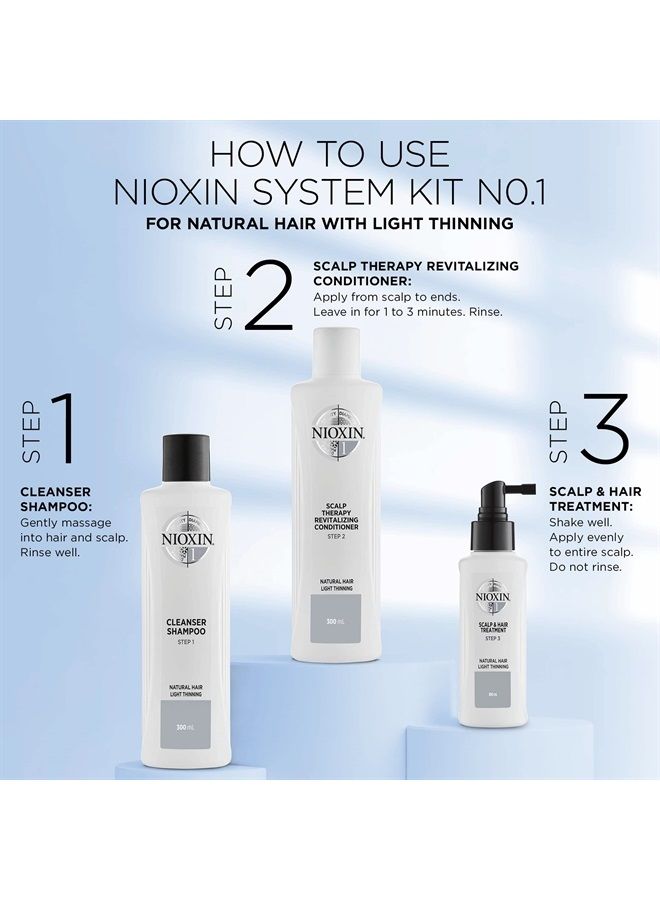 Nioxin System 1 Scalp & Hair Leave-In Treatment, Restore Hair Fullness, Prevent & Relieve Dry Scalp Symptoms, For Natural Hair with Light Thinning, 3.4 oz - Image 2