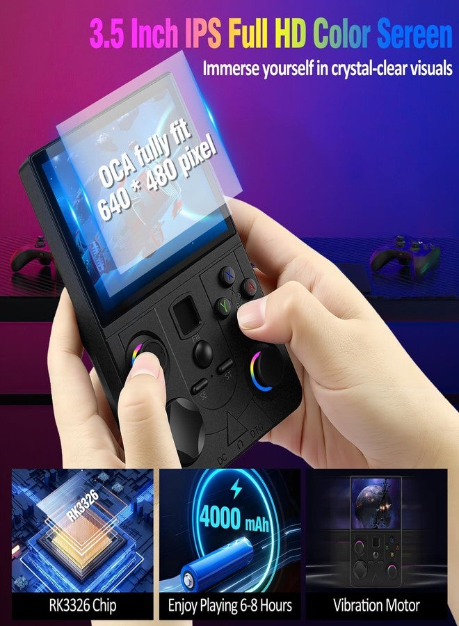 EraVortx DC35V Retro Handheld Game Console, 3.5 Inch HD IPS Screen (Black) - Image 3