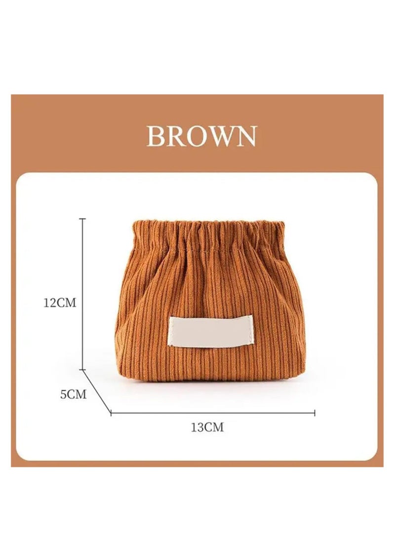 Corduroy Elastic Hair Tie Organizer, Portable Corduroy Elastic Storage Bag, Large Capacity Small Cute Hair Accessory Jewelry Storage Organizer(4pcs) - Image 2