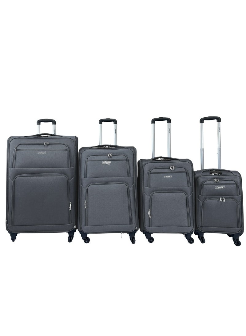 VIPTOUR 4PCS Fabric Luggage Set Durable Travel Suitcase with Spinner Wheels - Image 1