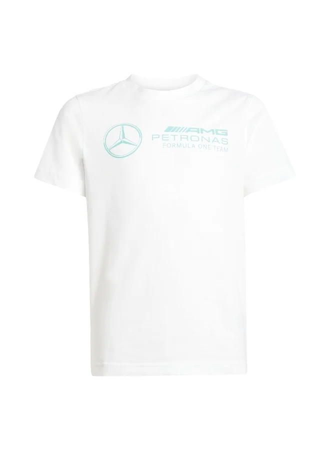 Adidas Mer Dna Gftee Y White Motorsport T-Shirts For Junior 7-8Y