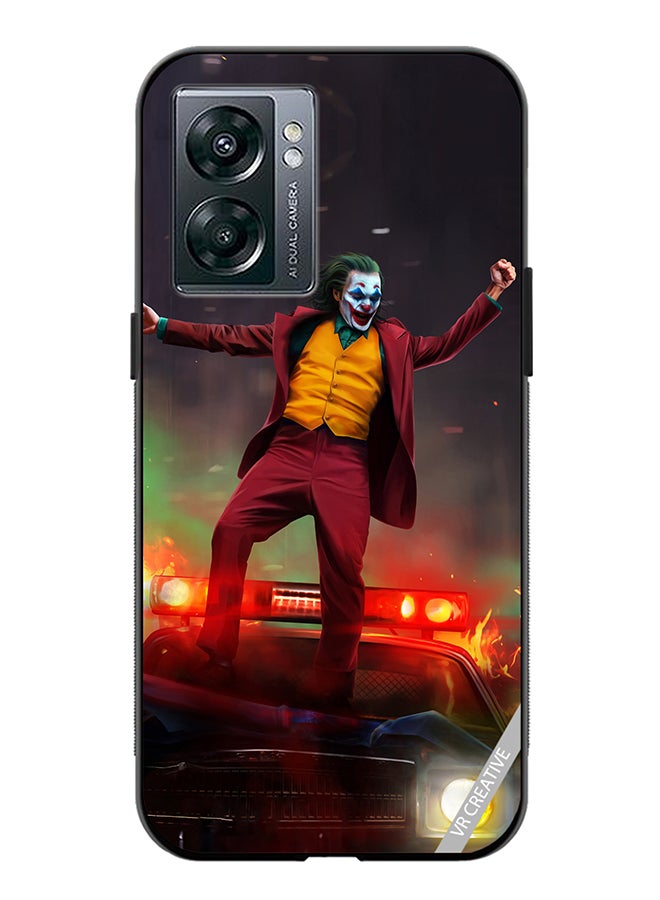 VR CREATIVE Protective Case Cover For Oppo A57 5G Joker Over A Car With His Evil Laugh Design Multicolour - Image 1