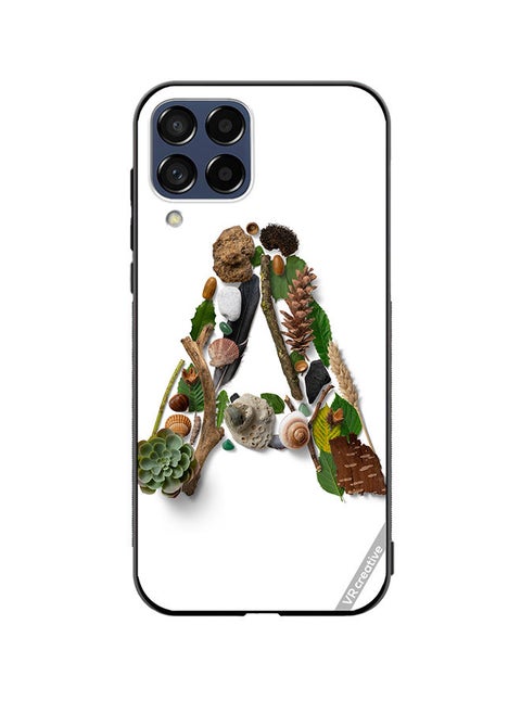 Protective Case Cover For Samsung Galaxy M12 Alphabet A Design Multicolour