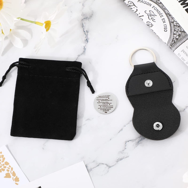 Sureio Pocket Hug Token Gift Long Distance Relationship Keepsake Inspirational Gift Keychain Christmas(Thank You Friends) - Image 4