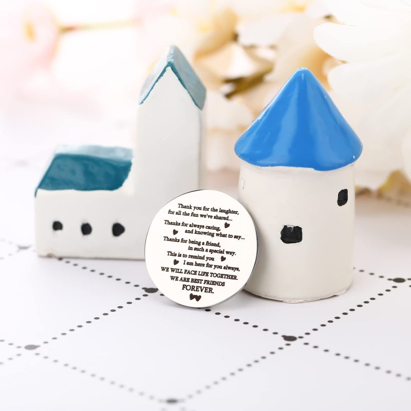 Sureio Pocket Hug Token Gift Long Distance Relationship Keepsake Inspirational Gift Keychain Christmas(Thank You Friends) - Image 3