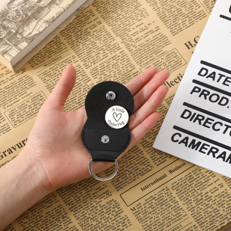 Sureio Pocket Hug Token Gift Long Distance Relationship Keepsake Inspirational Gift Keychain Christmas(Thank You Friends) - Image 5