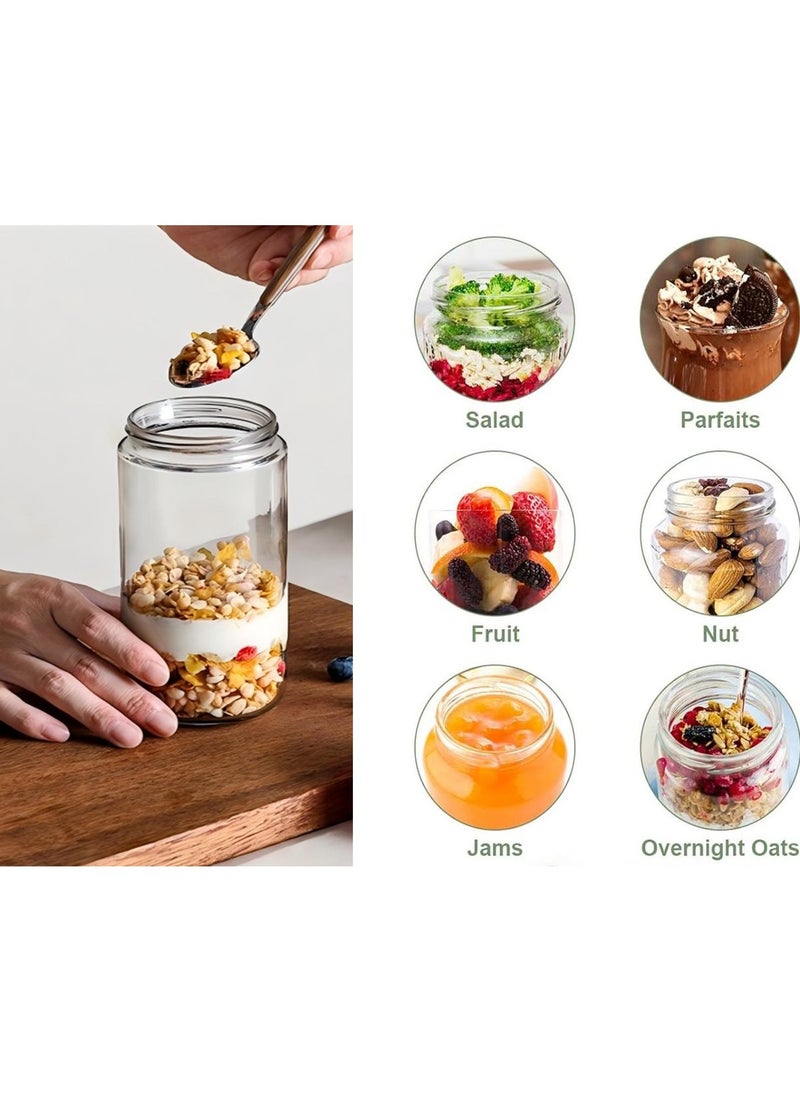 KUAIJI 25.36 oz Glass Jars with Lids 6 Pack Glass Jars with Airtight Lids,  Overnight Oats Containers With Lids For Snacks, Yogurt, Chia  Jars With Lids Glass Food Storage Containers