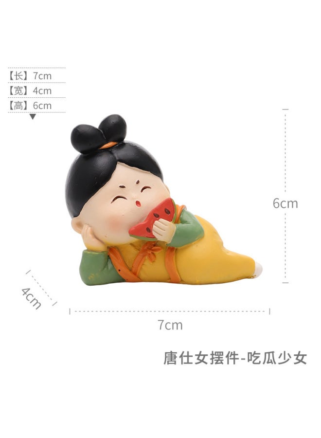 Creative Doll Car Ornaments, Cute Tang Suit Ladies, Ancient Style Trendy Cartoon Dolls, Chinese Style Car Ornaments
