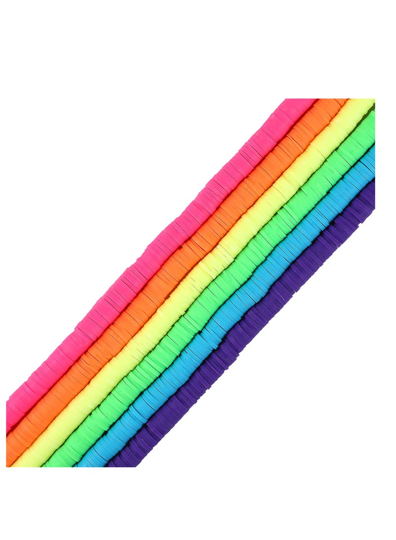 SOLARAE Clay Beads, Round Handmade Heishi Beads, 2100 Pcs Polymer Flat Beads, Beads for Jewelry Making, for Necklace Jewelry Bracelet Earring Pendant and Anklet Craft Making DIY Craft Kit - Image 1