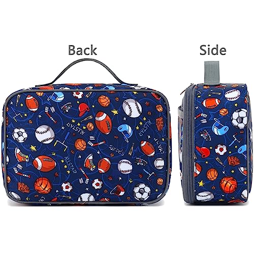 FlowFly Kids Lunch box Insulated Soft Bag Mini Cooler Back to School Thermal Meal Tote Kit for Girls, Boys,Football - Image 5