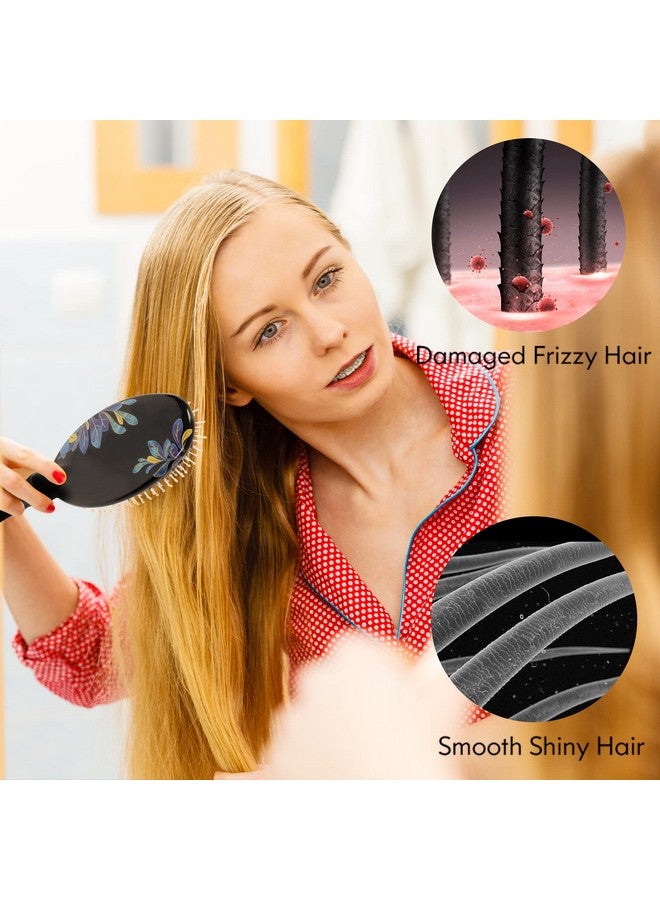 Sosoon Hair Brush Sosoon Boar Bristle Hair Brushes For Women Men Kids Thick Curly Dry Wet Hair Smoothing Detangling Hairbrush Adds Shine And Improves Hair Texture With Hair Comb (Black) - Image 5