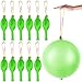 HSLCGF 12 Pcs Green Punch Balloons with Rubber Band Handle for Easy Grip Ideal for Kids Birthday Party Favors Classroom Outdoor PlayGreen - Image 2