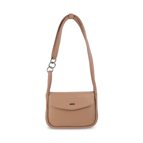 Mochi Women's Beige Fashionable Faux Leather Sling Bag (66-431) - Image 1