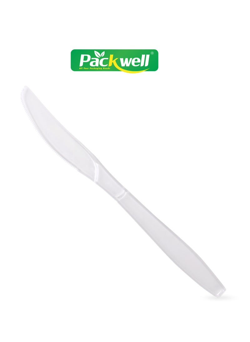 packwell Clear HD Knife- PWCT1616 Premium-Quality BPA-Free, Food grade and Hygienic Perfect for Parcels, Large Gatherings, Takeout, Etc Clear  - Image 5