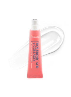 FARMSTAY Farmstay Hyaluronic Acid Eye Serum with 2 Niacinamide  Collagen  Hydrating Korean Eye Cream for Dark Circles Puffy Eyes  Wrinkles  084 floz 