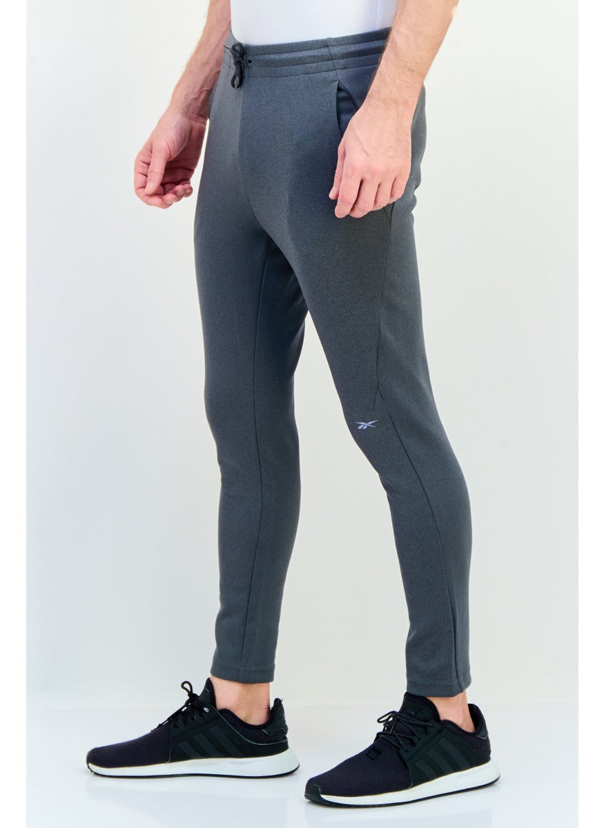 Reebok Men Sportswear Fit Brand Logo Training Track Pants, Grey  - Image 2