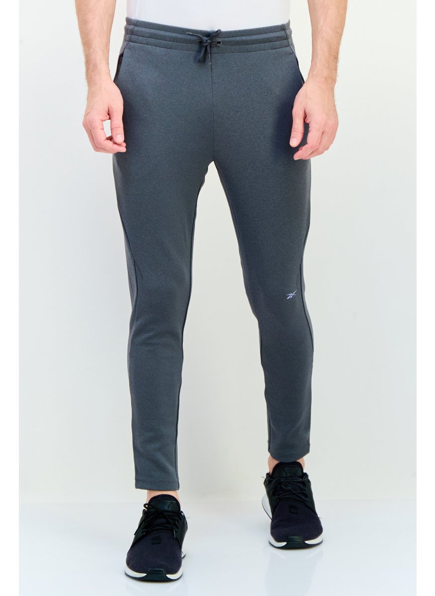 Reebok Men Sportswear Fit Brand Logo Training Track Pants, Grey  - Image 1