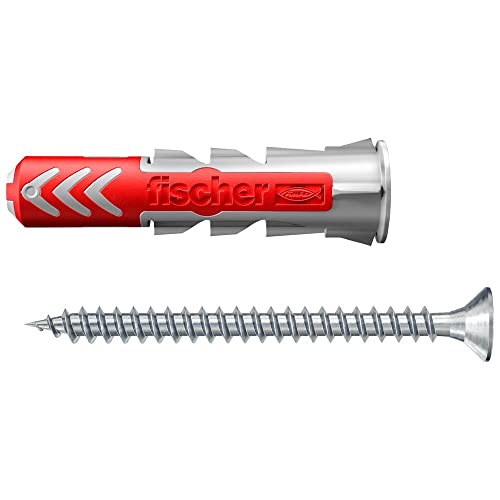 fischer DuoPower S, 50 Plugs&50 Screws Metric Version Powerful Universal Plug with Intelligent 2-Component Technology for Fastenings in Concrete, Bricks, Drywall, Chipboard (50, 5/16"x1-5/8" (8x40mm)) - Image 2