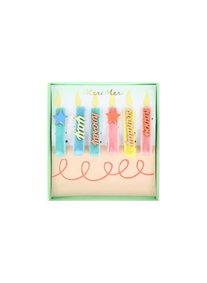 Happy Birthday Enamel Hair Clips