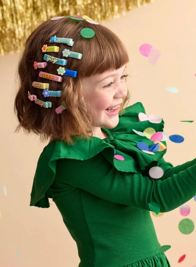Meri Meri  Happy Birthday Enamel Hair Clips  | Best Price UAE