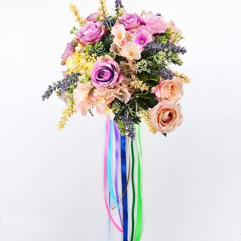 Diy Crafts 13427 32 Roll 16 Colors 349 Yard Satin Ribbons Baotongle Fabric Ribbon Silk Satin Satin Ribbon Rolls, Pack of 32 Rolls, Shade No# 5 (Multicolor) - Image 5