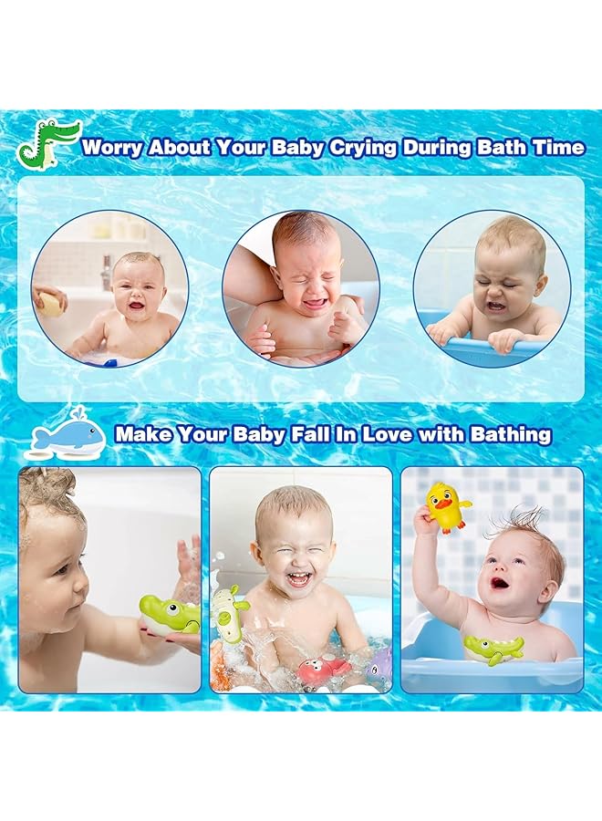 إيروريكس لعبة حمام الطفل، مجموعة من 4 ألعاب حمام للأطفال، حمام سباحة للأطفال، لعبة مائية، حمام سباحة للأطفال، لعبة سباحة آلية - Image 5