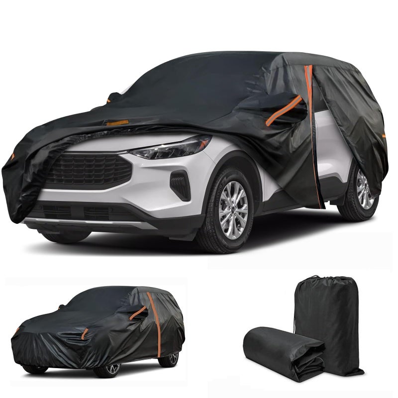 Car Cover for Ford Escape 20012025 for Kia Sportage 20112025 Custom Fit All Weather Waterproof SUV Snow Cover with Reflective StripDoor Zipper Outdoor Car Cover Sun UV Dust Hail Protection
