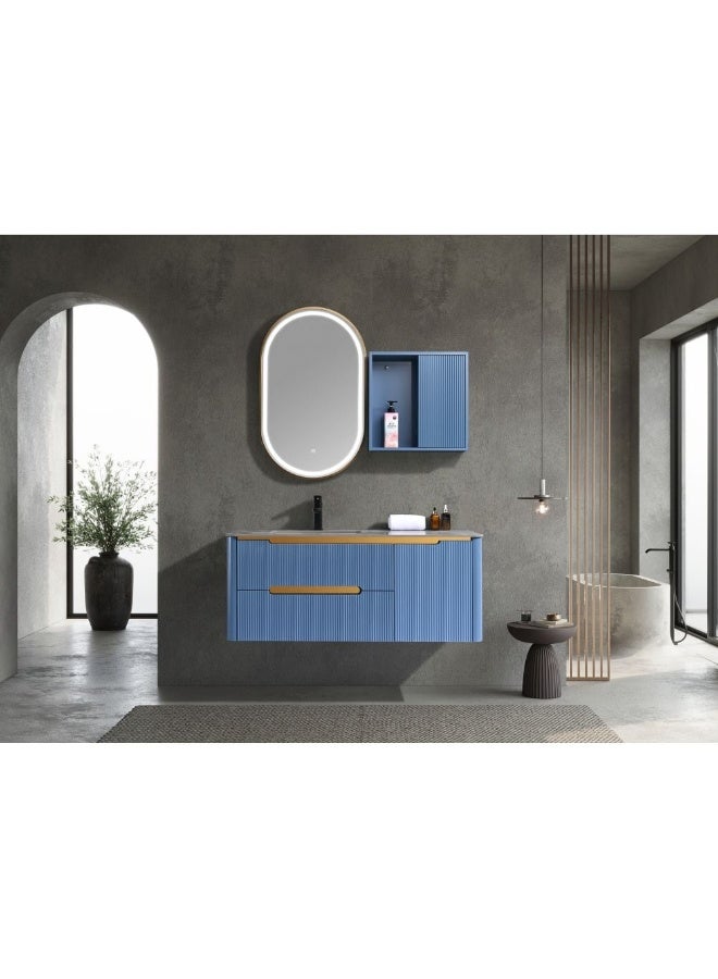 DANUBE HOME Milano Luxury And Modular Faye Vanity Led Mirror Touch Switch With 3 Large Storage Drawer And Under Counter Wash Basin Model No. Hs16431  - Image 1