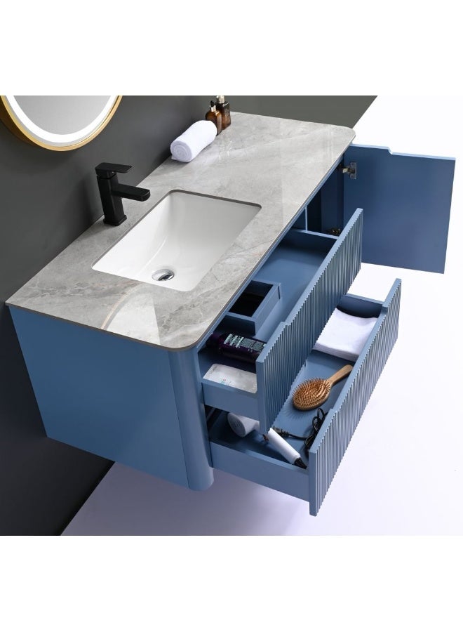 DANUBE HOME Milano Luxury And Modular Faye Vanity Led Mirror Touch Switch With 3 Large Storage Drawer And Under Counter Wash Basin Model No. Hs16431  - Image 3