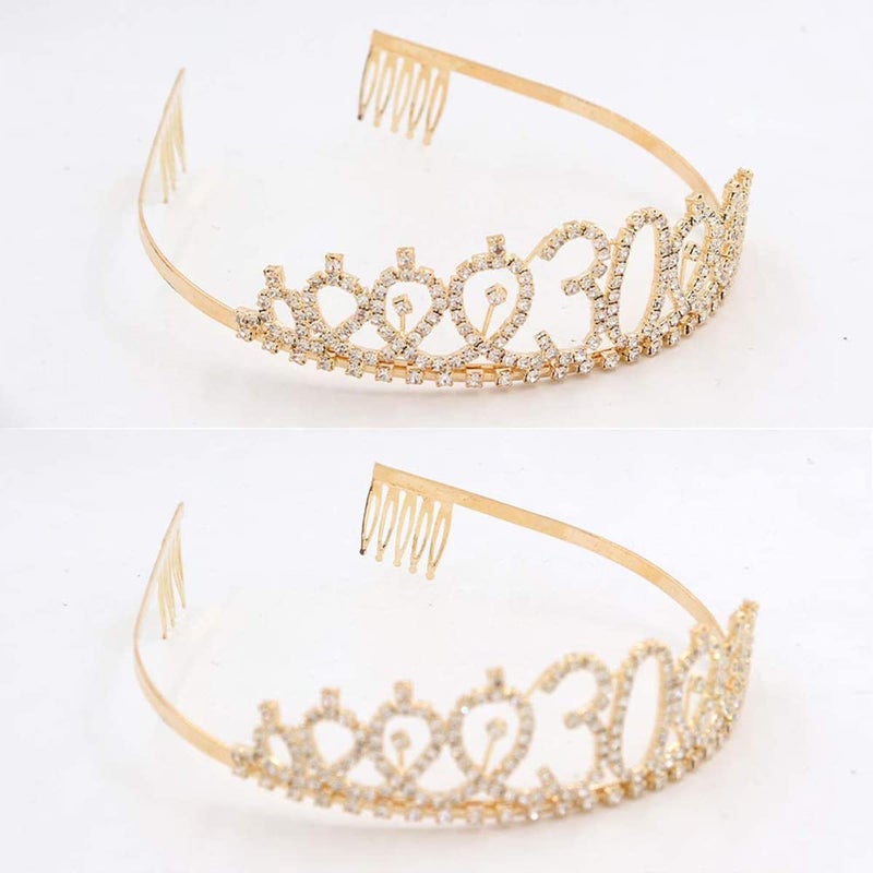 N.C NC Leixi 30 and Fabulous Sash & Rhinestone Tiara Set - 30th Birthday Gifts Birthday Sash for Women Birthday Party Supplies - Image 2